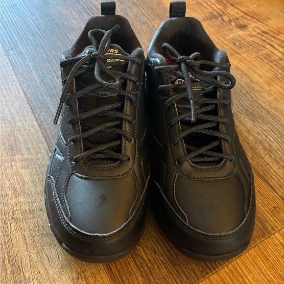 Skechers Black Slip Resistant Memory Foam Work Sneakers worn once SZ 6 - Picture 4 of 6